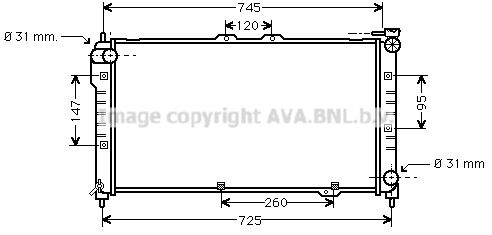 AVA QUALITY COOLING Радиатор, охлаждение двигателя MZ2101